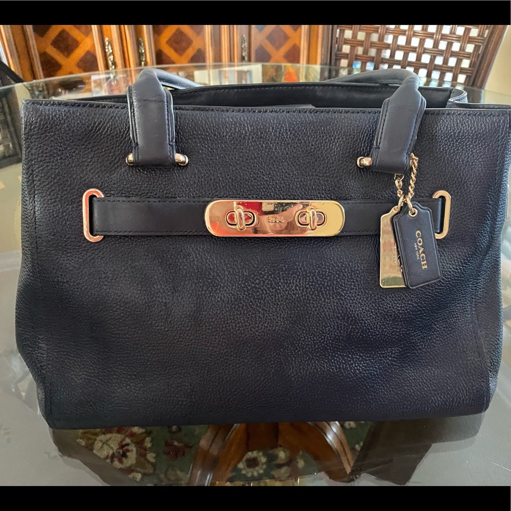 Classic Navy Coach purse